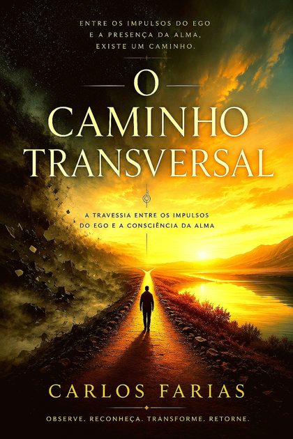 Capa de O Caminho Transversal · A travessia entre os impulsos do ego e a consciência da alma